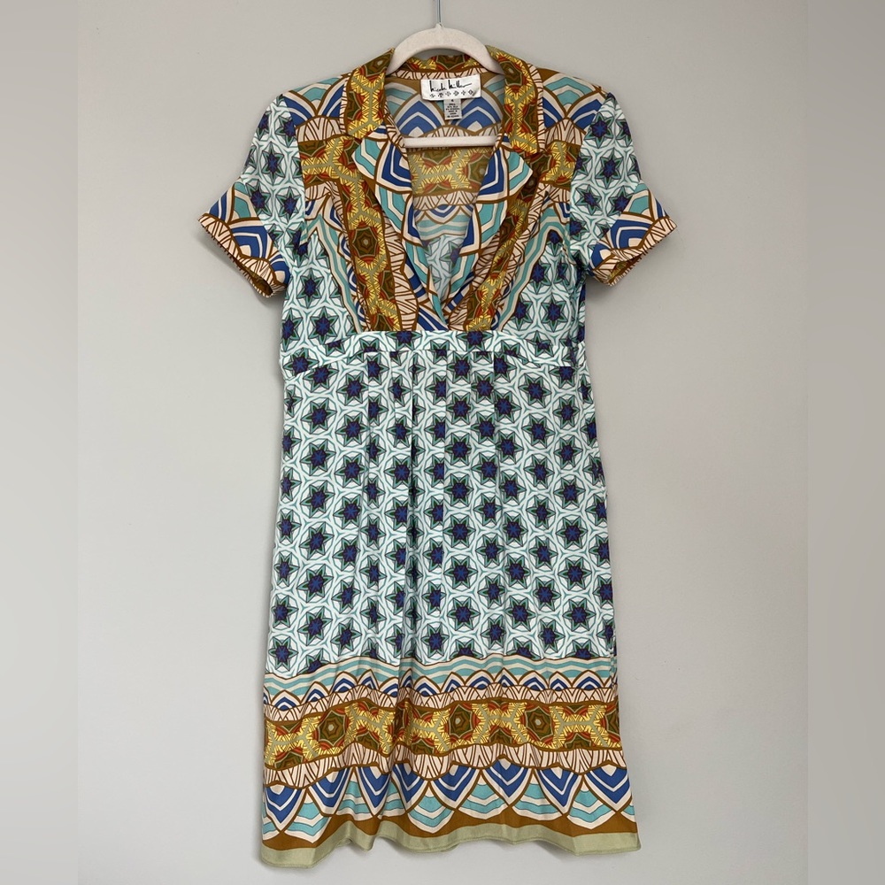 Nicole Miller Studio Block Print Dress
